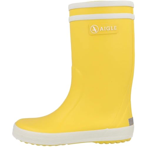 Aigle Lolly Pop Gummistiefel 84564 Unisex-Kinder, Gelb Jaune Blanc (Gelb / Weiß 3), 84553, 28 von Aigle