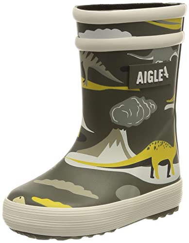 Aigle Unisex Baby FLAC PLAY2 Gummistiefel, Dino, 21 EU von Aigle