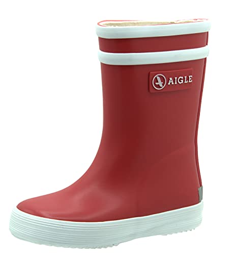 Aigle Unisex-Kinder Baby Flac Gummistiefel, Rot (Red/White 8), 20 EU von Aigle