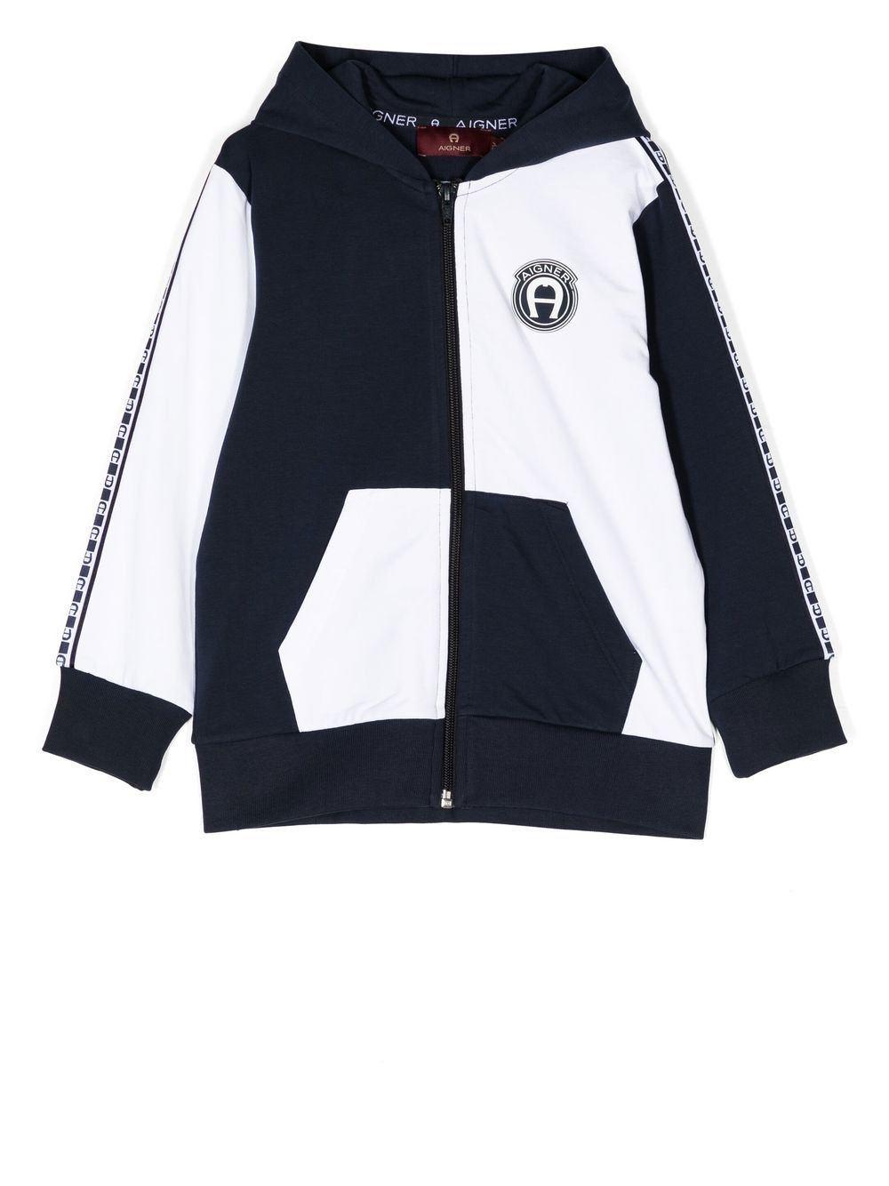 Aigner Kids Kapuzenjacke in Colour-Block-Optik - Blau von Aigner Kids