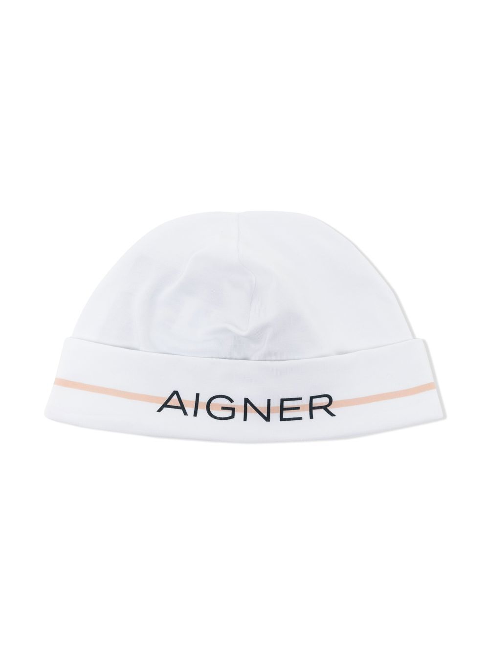 Aigner Kids Mütze mit Logo-Streifen - Weiß von Aigner Kids