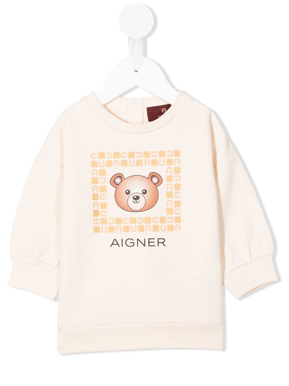 Aigner Kids Pullover mit Logo-Print - Nude von Aigner Kids