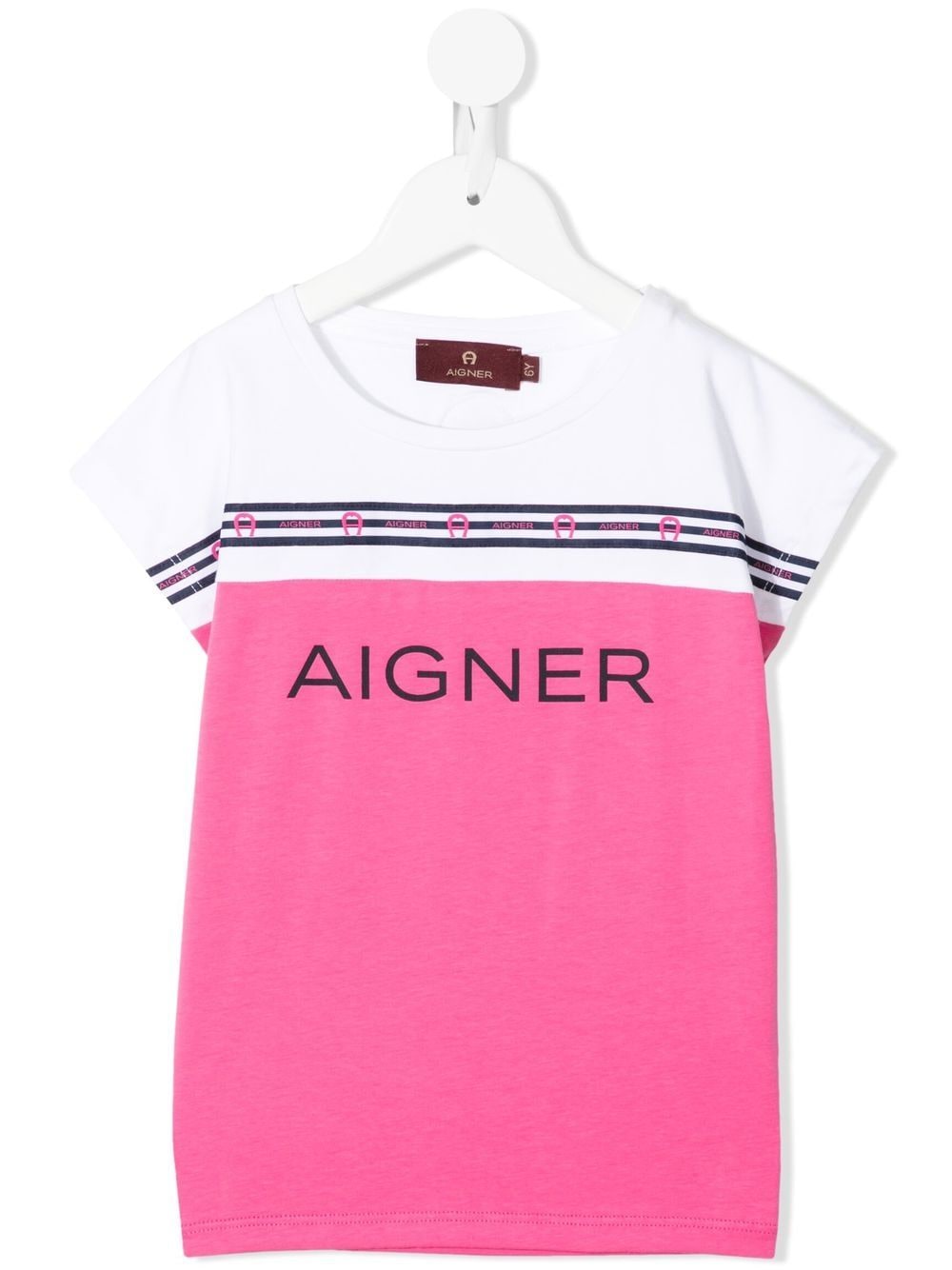 Aigner Kids T-Shirt in Colour-Block-Optik - Weiß von Aigner Kids
