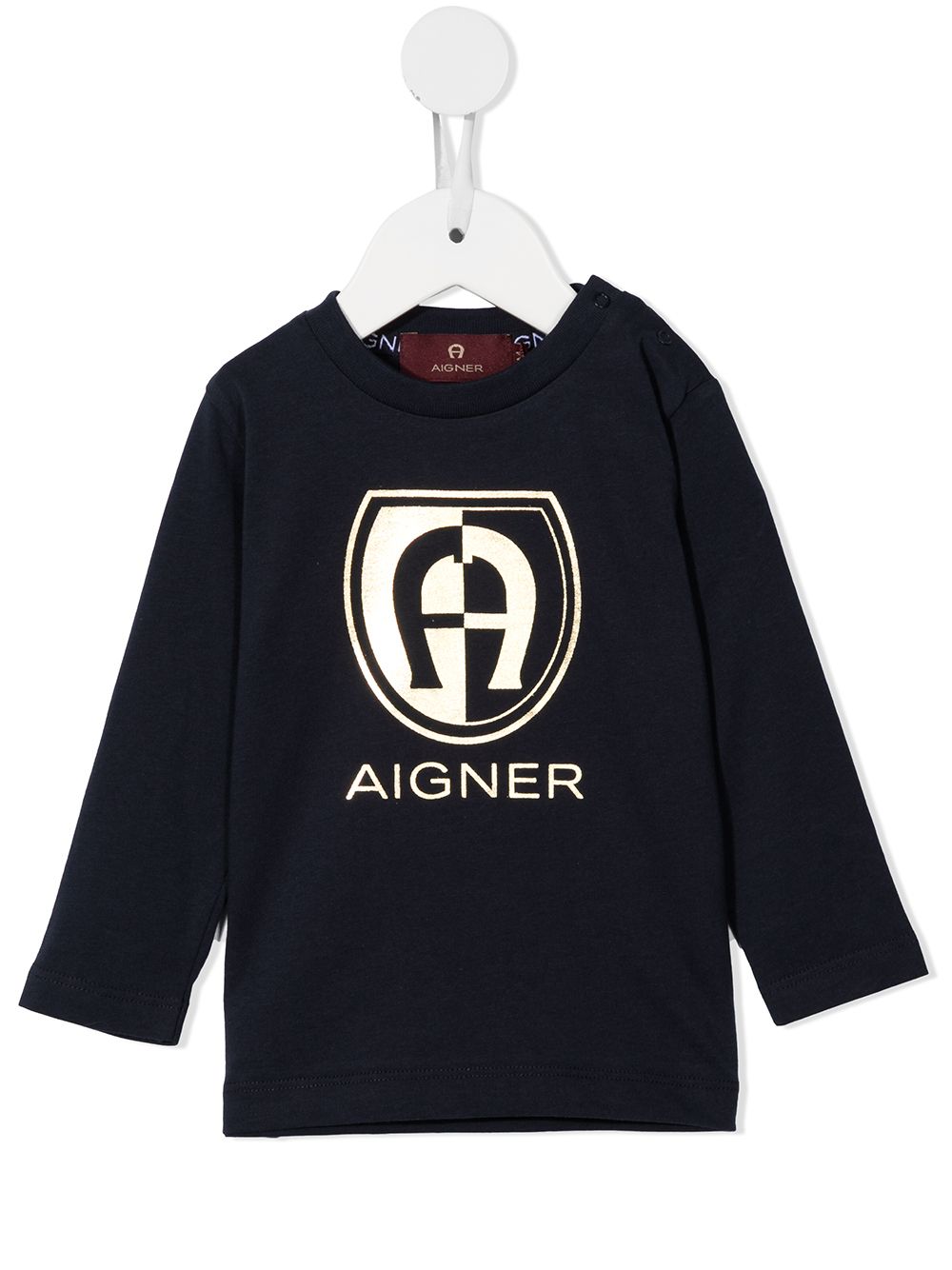 Aigner Kids T-Shirt mit Logo-Print - Blau von Aigner Kids