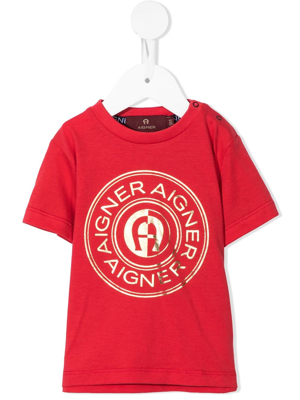 Aigner Kids T-Shirt mit Logo-Print - Rot von Aigner Kids