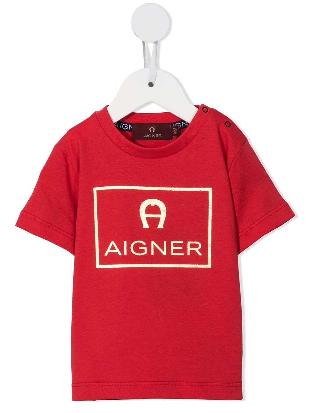 Aigner Kids T-Shirt mit Logo-Print - Rot von Aigner Kids