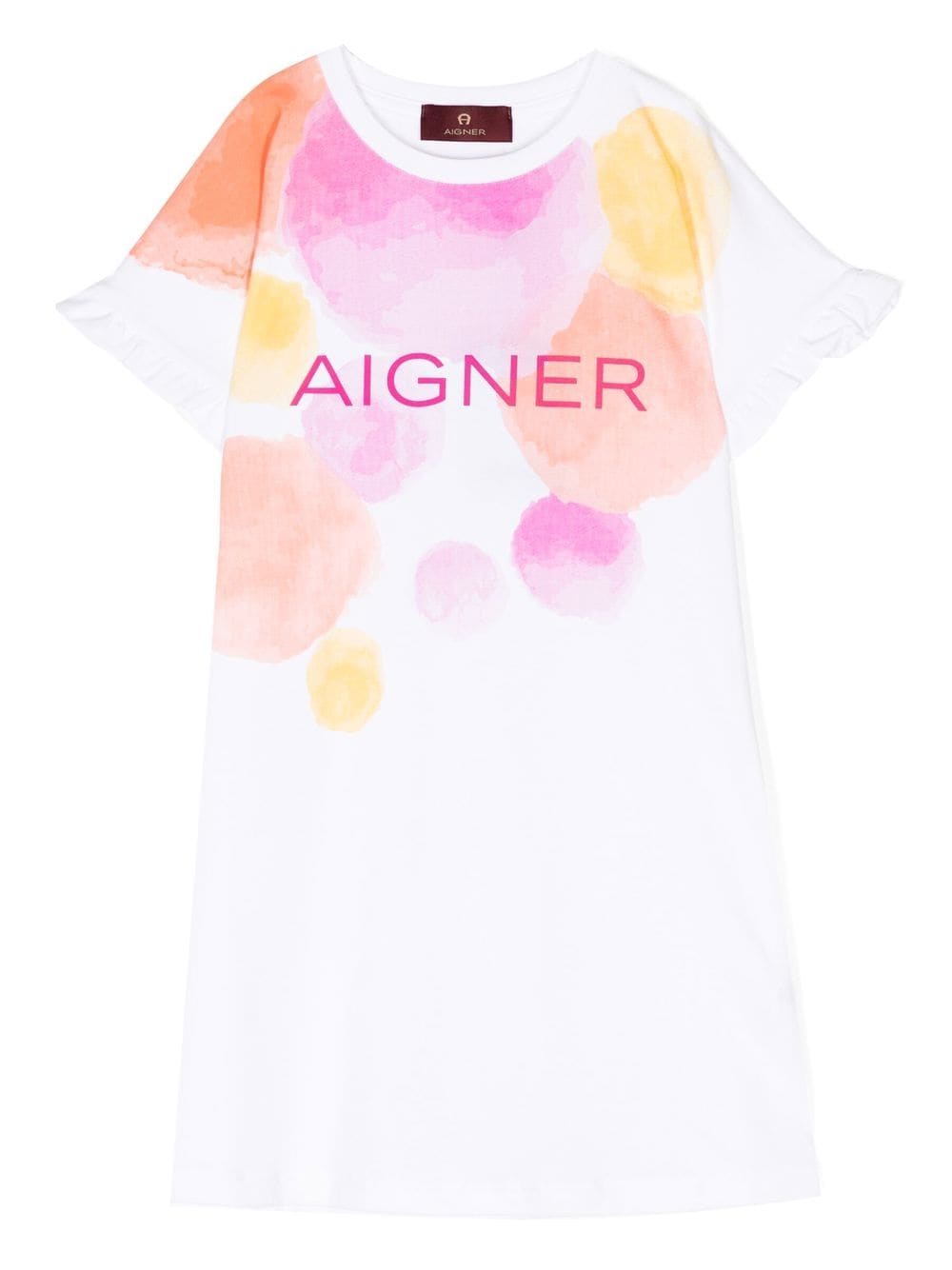 Aigner Kids Kleid mit abstraktem Print - Weiß von Aigner Kids
