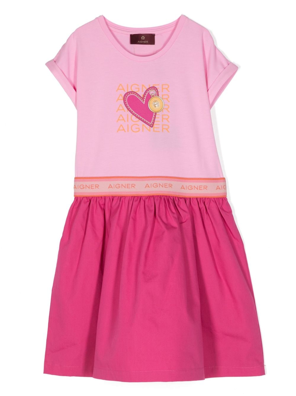 Aigner Kids Kleid mit grafischem Print - Rosa von Aigner Kids