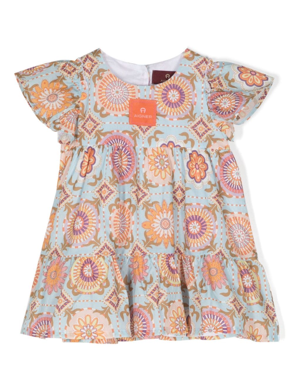 Aigner Kids Kleid mit grafischem Print - Blau von Aigner Kids