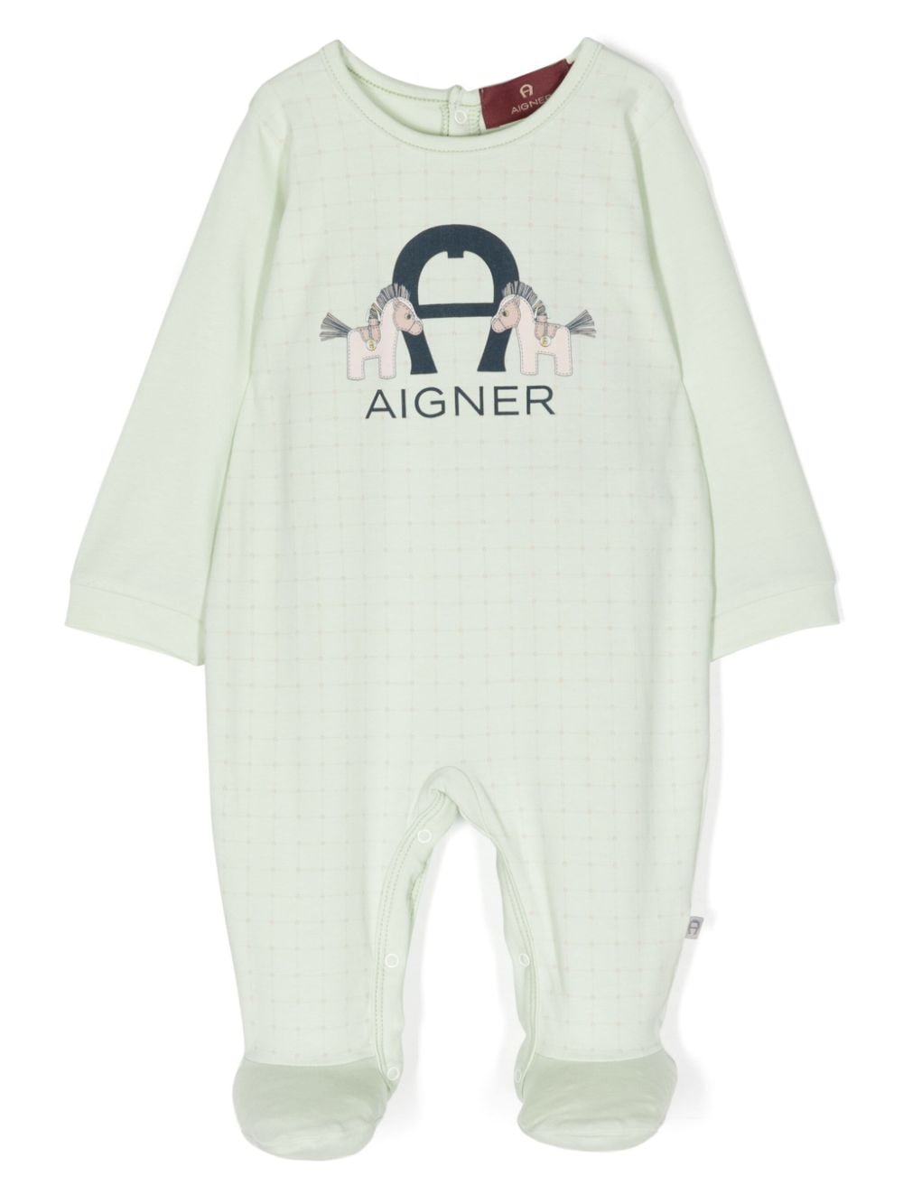 Aigner Kids Strampler mit grafischem Print - Grün von Aigner Kids