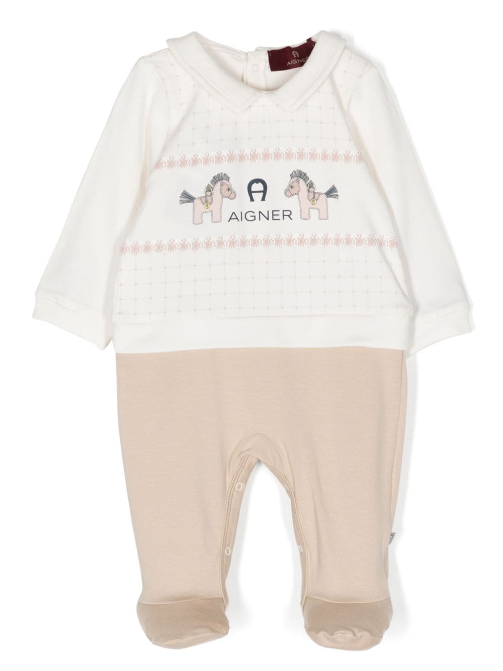 Aigner Kids Strampler mit grafischem Print - Nude von Aigner Kids