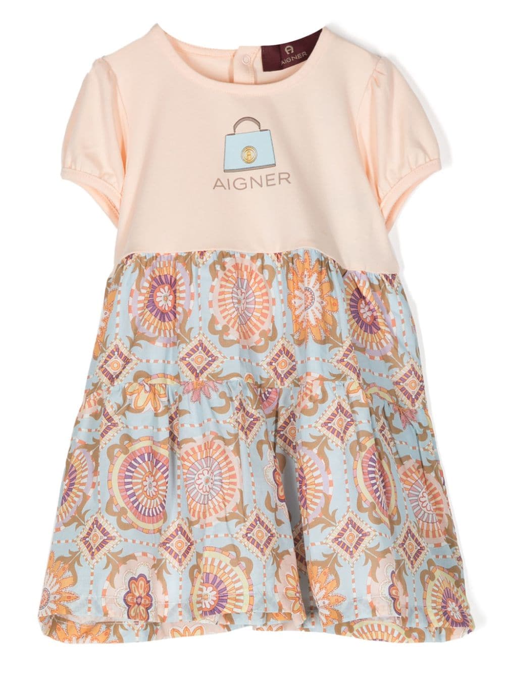 Aigner Kids Kleid mit grafischem Print - Rosa von Aigner Kids