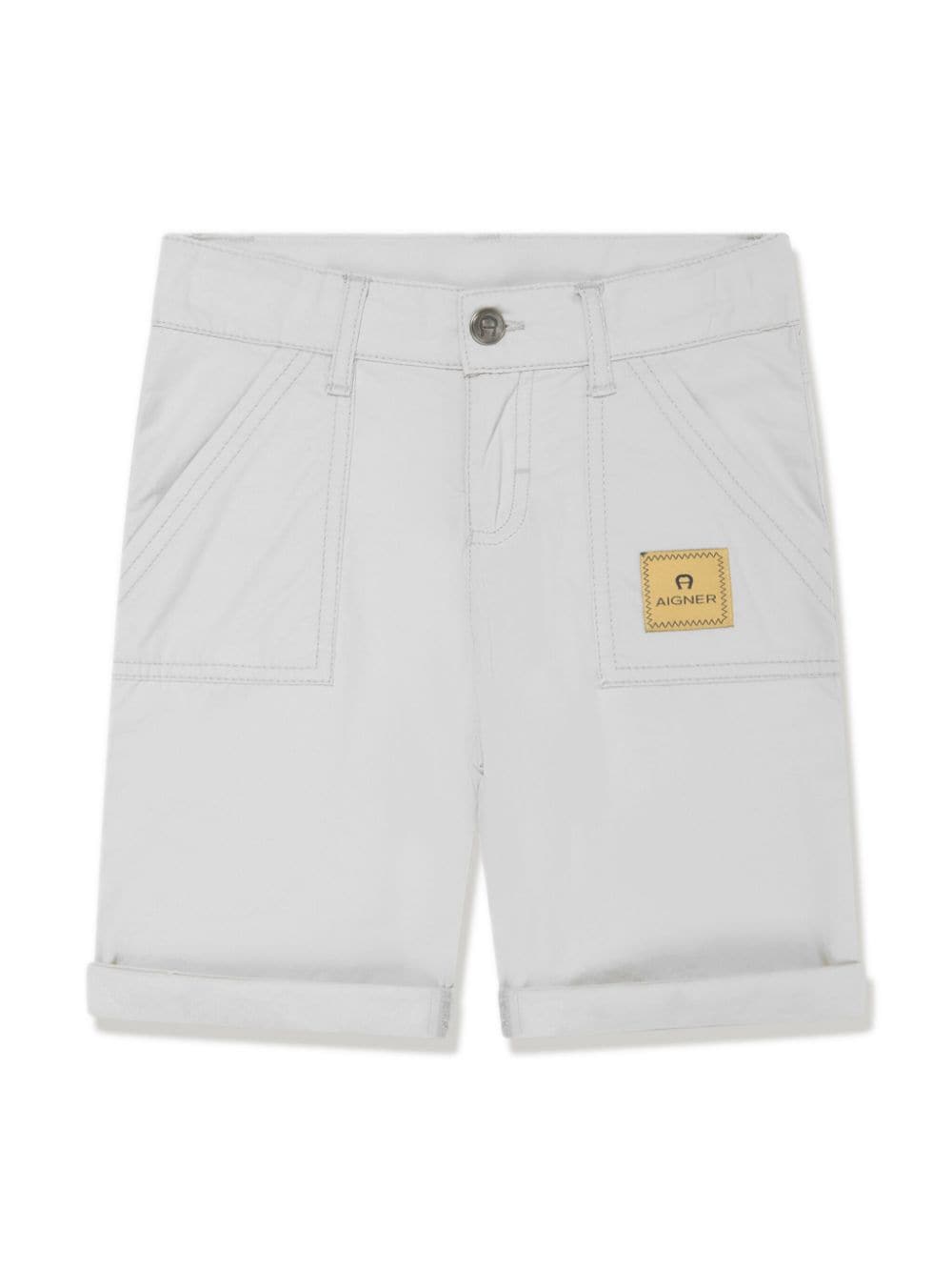 Aigner Kids Shorts mit Logo-Applikation - Grau von Aigner Kids