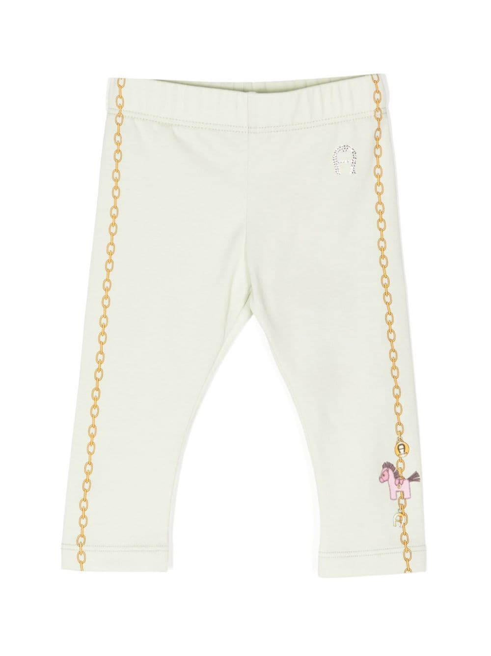 Aigner Kids Leggings mit Logo-Applikation - Grün von Aigner Kids