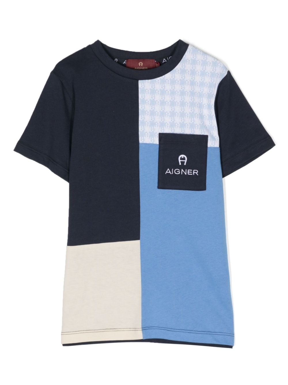 Aigner Kids T-Shirt in Colour-Block-Optik - Mehrfarbig von Aigner Kids