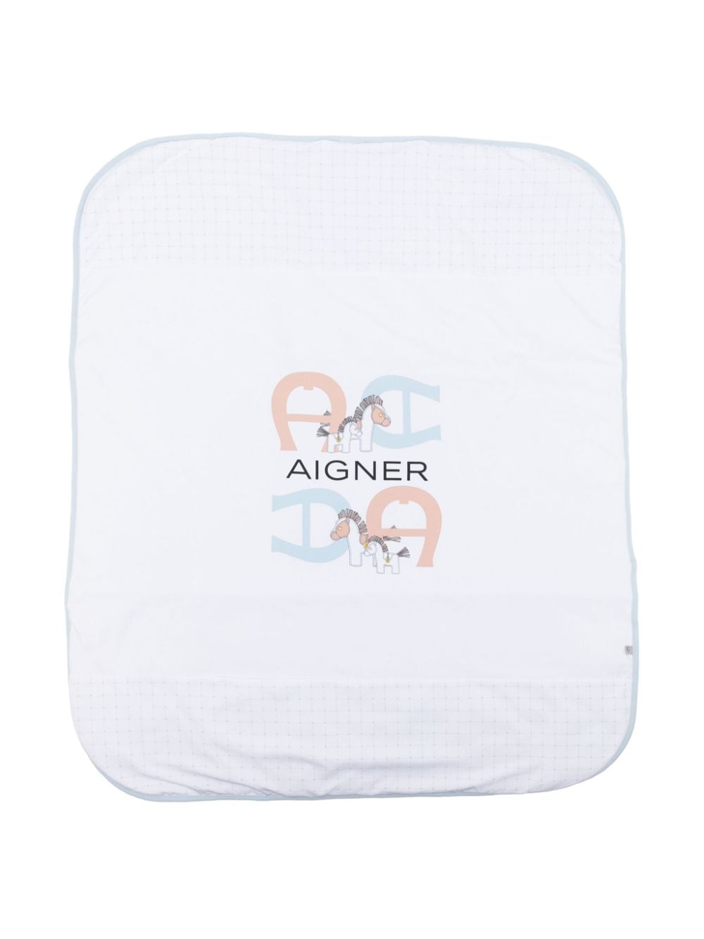 Aigner Kids Babydecke aus Bio-Baumwolle mit Logo-Print - Blau von Aigner Kids