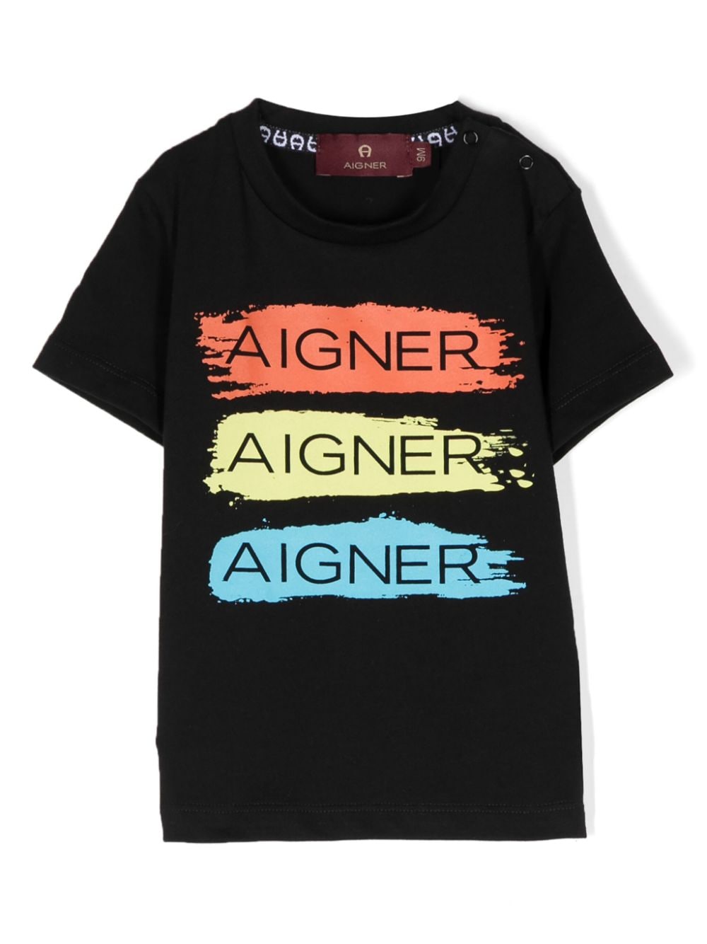 Aigner Kids T-Shirt mit Logo-Print - Schwarz von Aigner Kids