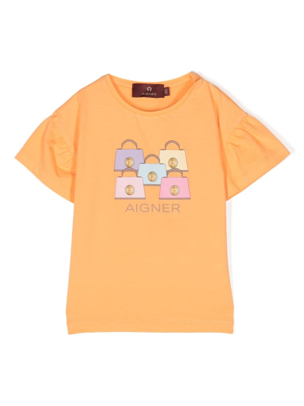 Aigner Kids T-Shirt mit Logo-Print - Orange von Aigner Kids