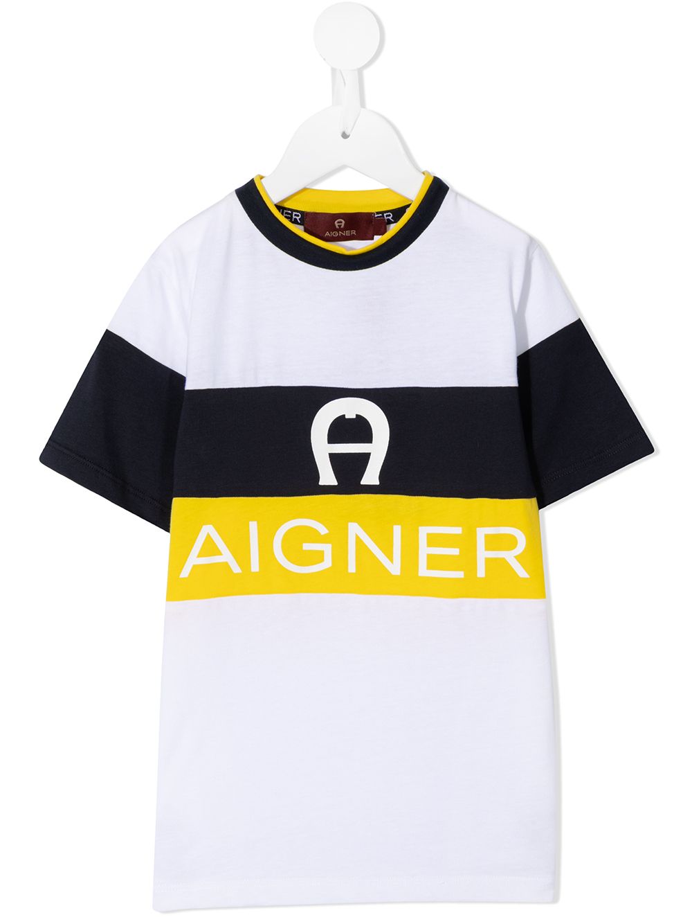 Aigner Kids T-Shirt mit Logo-Streifen - Weiß von Aigner Kids