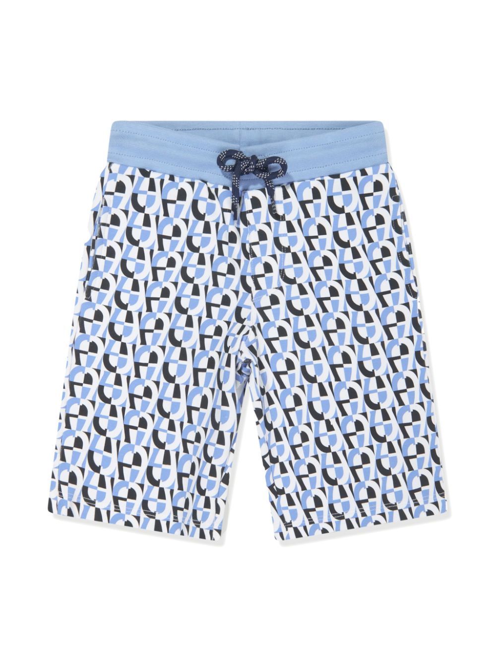 Aigner Kids Joggingshorts mit Monogrammmuster - Blau von Aigner Kids