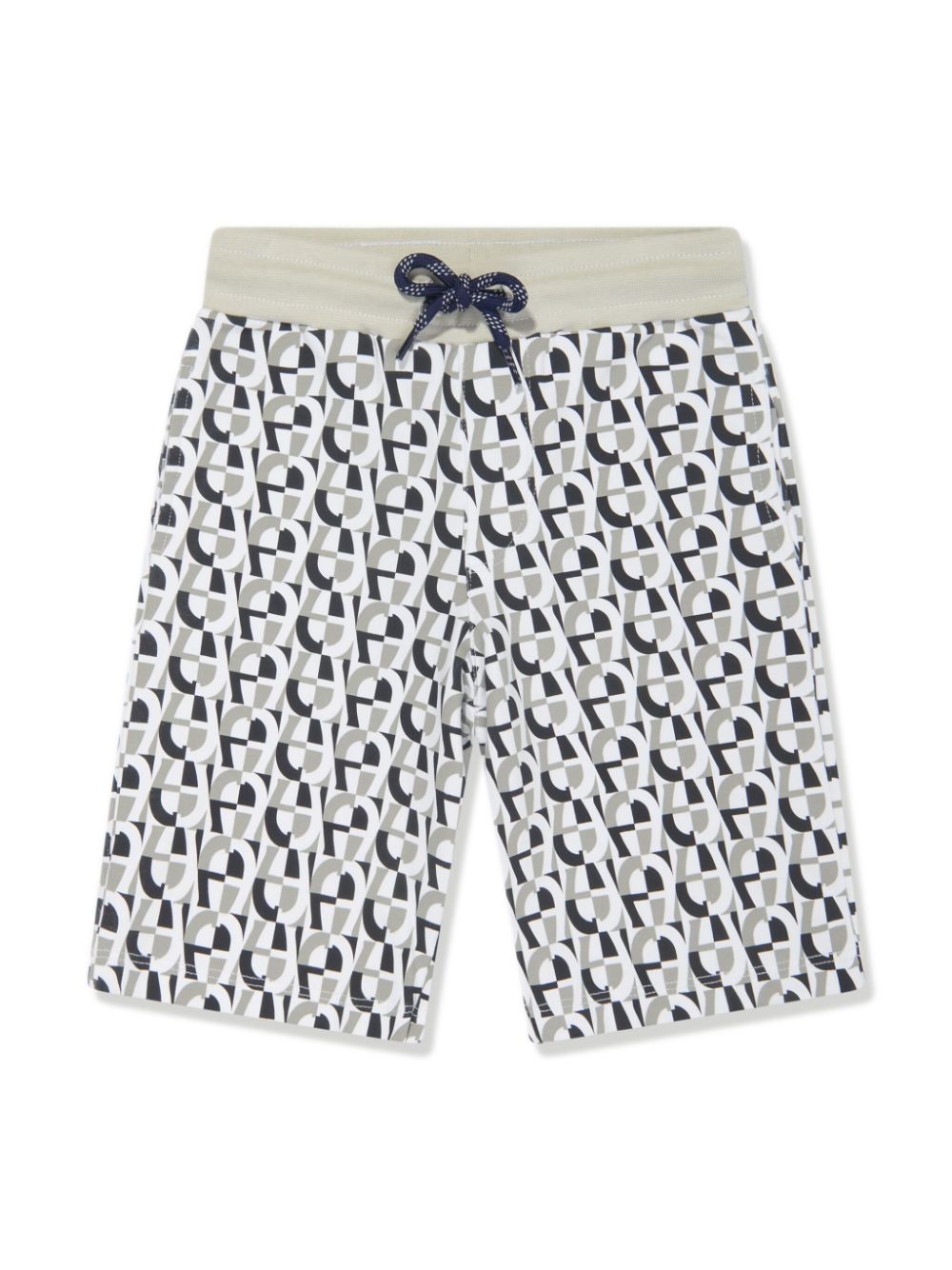 Aigner Kids Joggingshorts mit Monogrammmuster - Weiß von Aigner Kids