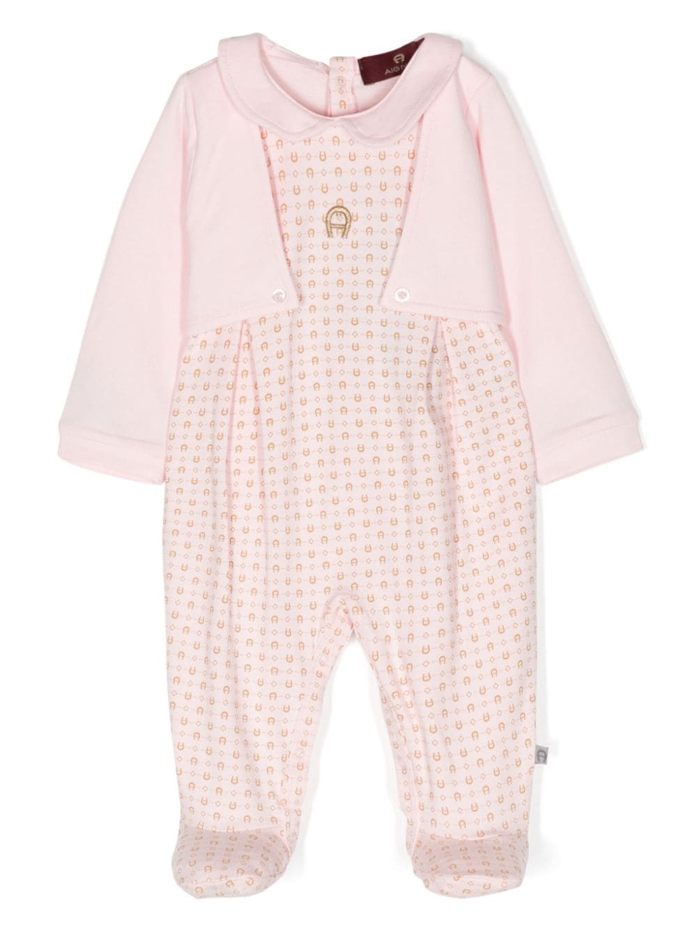 Aigner Kids Strampler mit Monogramm-Print - Rosa von Aigner Kids