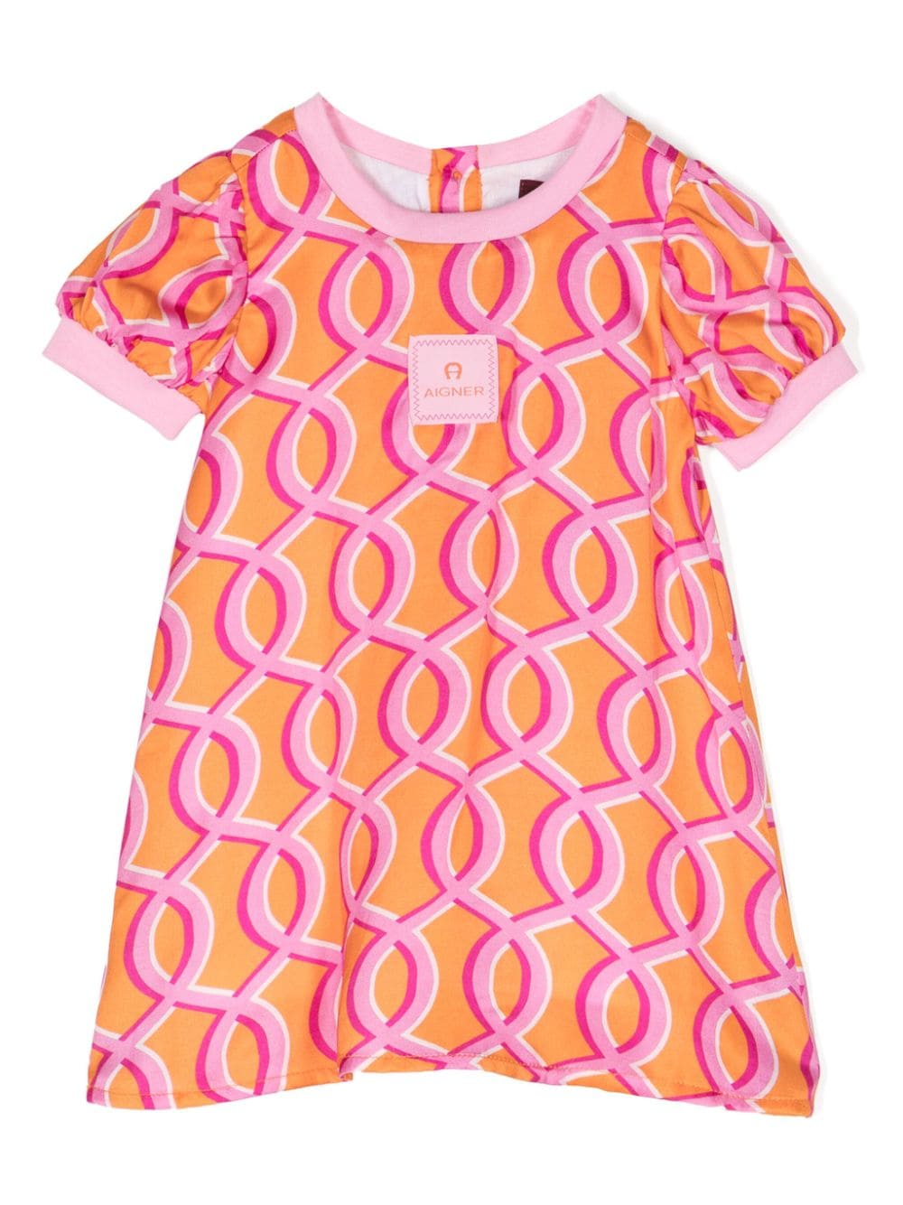 Aigner Kids Kleid mit Puffärmeln - Orange von Aigner Kids