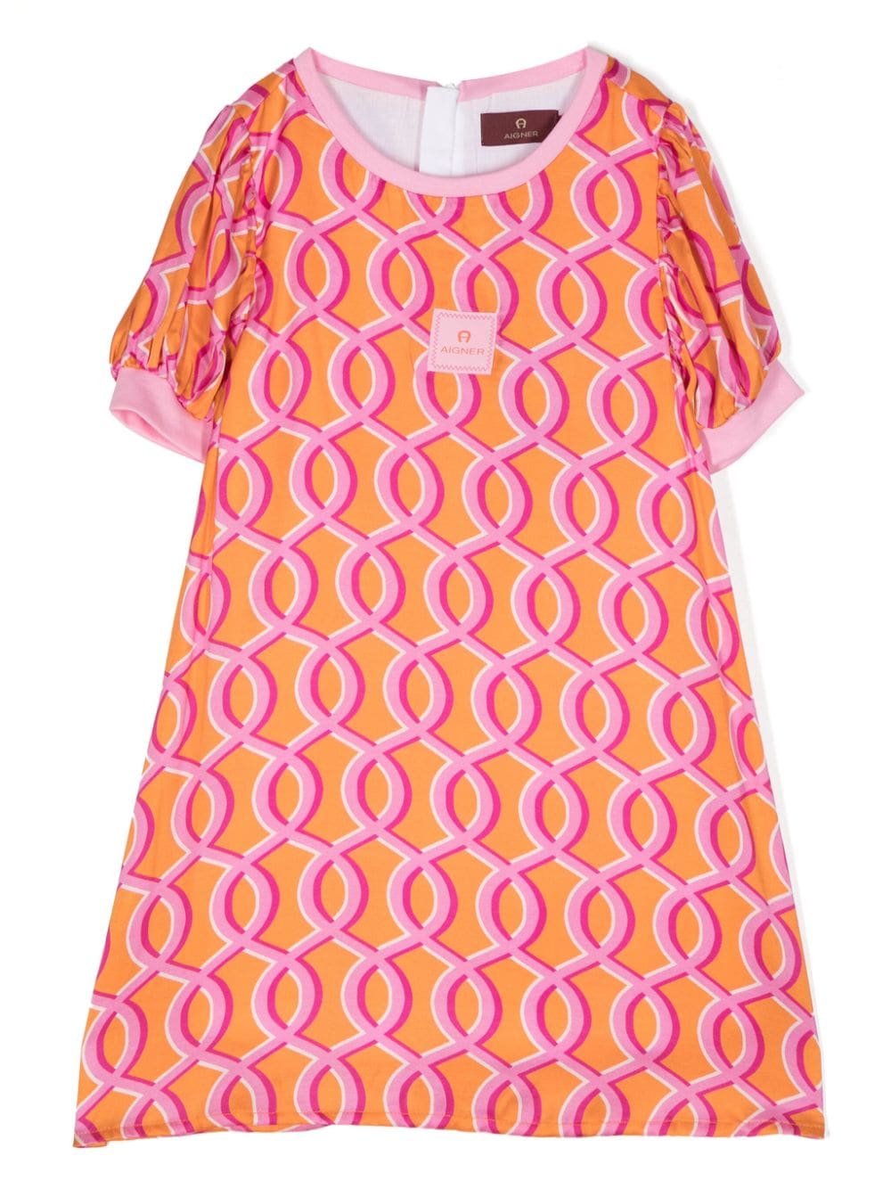 Aigner Kids Kleid mit Puffärmeln - Orange von Aigner Kids