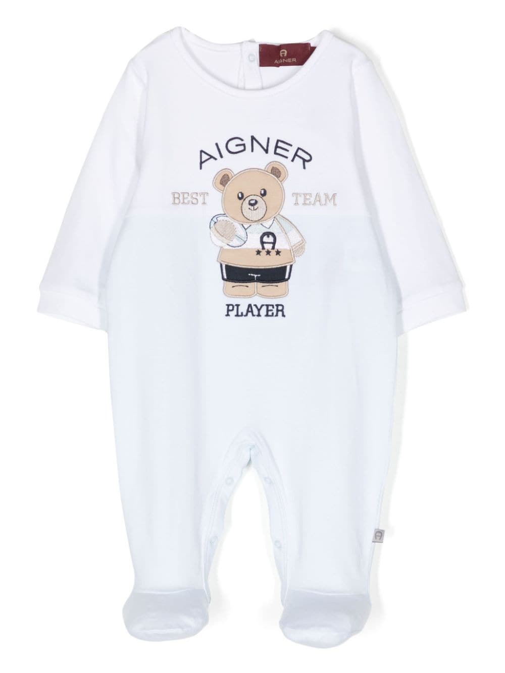 Aigner Kids Strampler mit Teddy-Print - Weiß von Aigner Kids