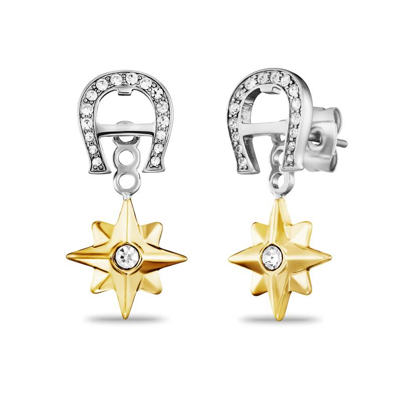 Aigner A-Logo Ohrringe mit Steinchen multicolour von Aigner