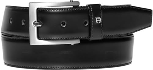 Aigner Gürtel Basic mit S-Schließe silber 126089, schwarz 100 cm von Aigner