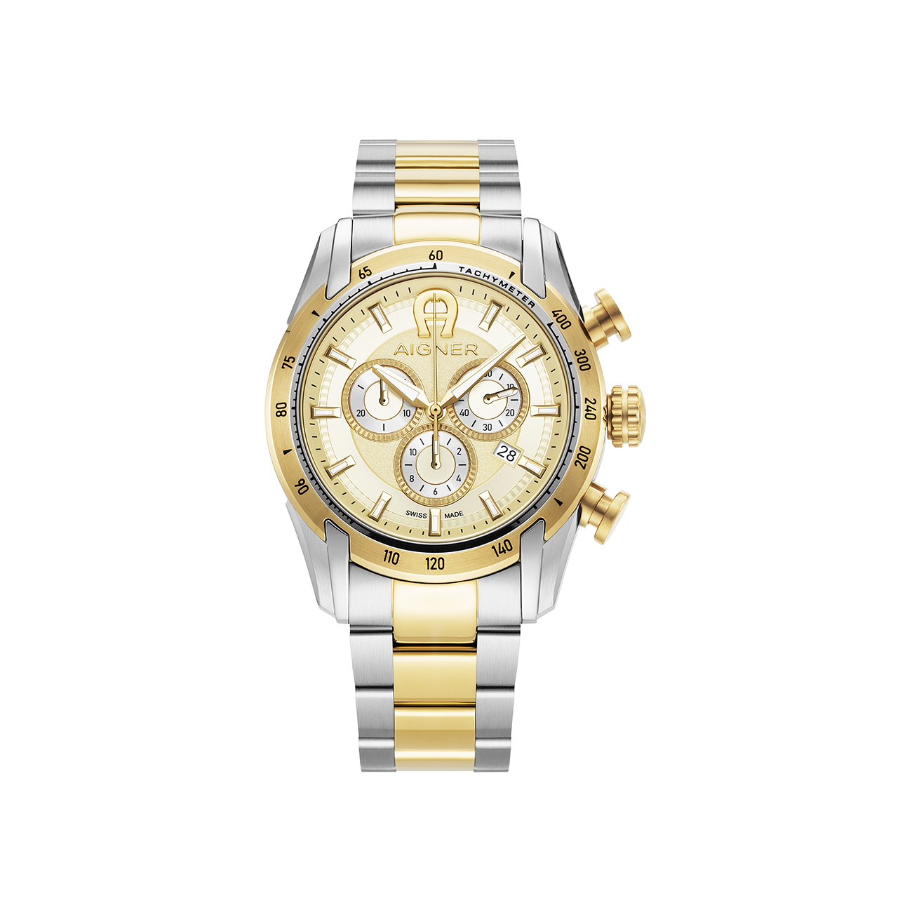 Aigner Herrenuhr Benvento Gold-Silber beige von Aigner