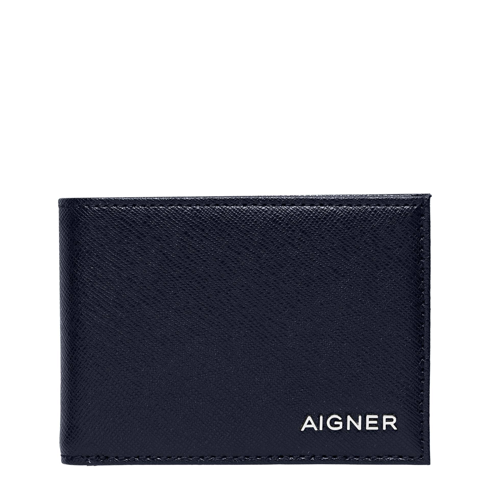 Aigner Saffiano Geldbörse blau von Aigner