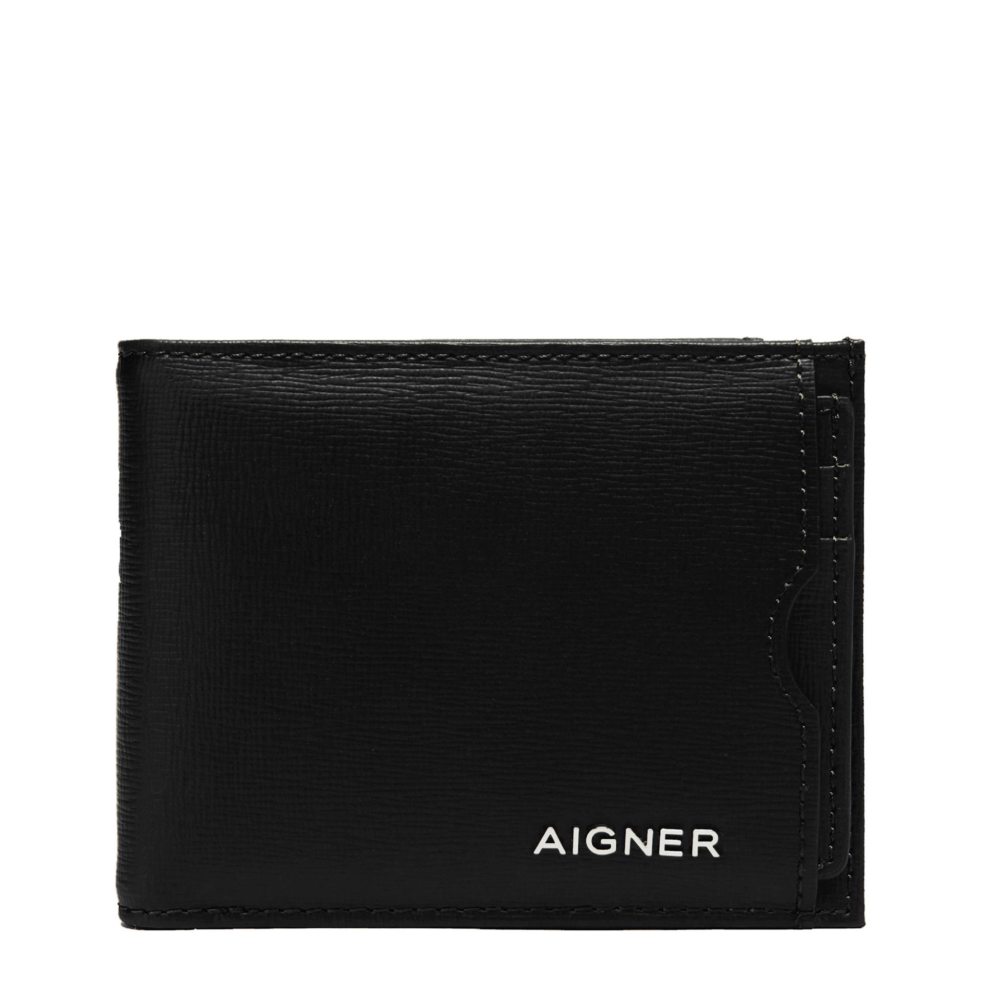 Aigner Saffiano Schein- und Kartentasche schwarz von Aigner