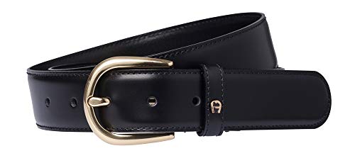 Aigner Uni Daily Basis Ledergürtel mit Goldverschluß 3,5 cm black 115 von Etienne Aigner