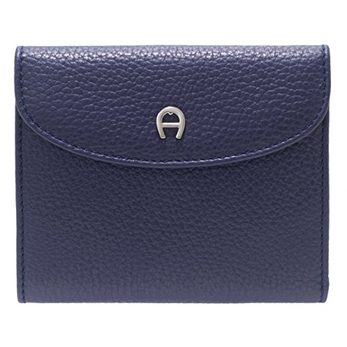 Aigner quadratische Geldbörse Portemonnaie Portmonee - 12x10x2cm (B x H x T) (Blau) von Etienne Aigner