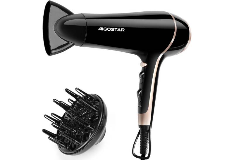 Aigostar Ionic-Haartrockner 2 Geschwindigkeit / 3 Hitze / Kühle Taste, mit Diffuser & Concentrator, 2400,00 W, 2400W Gleichstrommotor, Negative Ionenfunktion, infach zu Speichern Aigostar Ionic-Haartrockner 2 Geschwindigkeit / 3 Hitze / Kühle Taste, mit Diffuser & Concentrator, 2400,00 W, 2400W Gleichstrommotor, Negative Ionenfunktion, infach zu Speichern von Aigostar