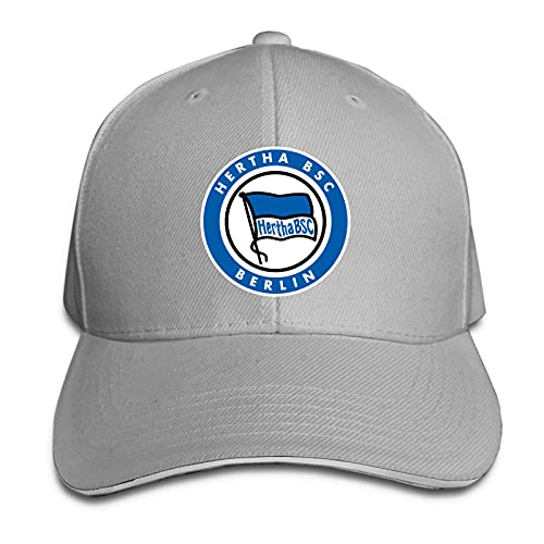 Aiier Her-Tha BER-Lin Logo Curved Brim Cap Printed Baseball Cap Sun Visor Travel Cap Sandwich Cap Adjustable Trucker Hat Gr. One size, grau von Aiier
