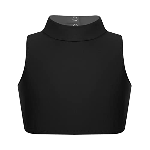 Aiihoo Kinder Mädchen Sport BH Bustier ohne Bügel Tank Top Stretchy Strap Crop Top Rückenfrei Sportweste für Gymnastik Yoga Training Schwarz A 140 von Aiihoo