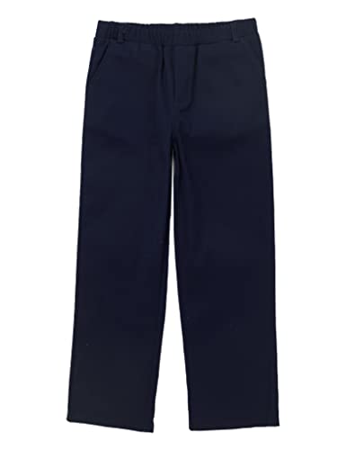 Aiihoo Kleinkinder Jungen Chino Hose Stoffhose Anzughose Anzug Pants Slim Fit Regular Freizeithose Formell Hochzeit Party Kleidung Navy Blau 122-128 von Aiihoo