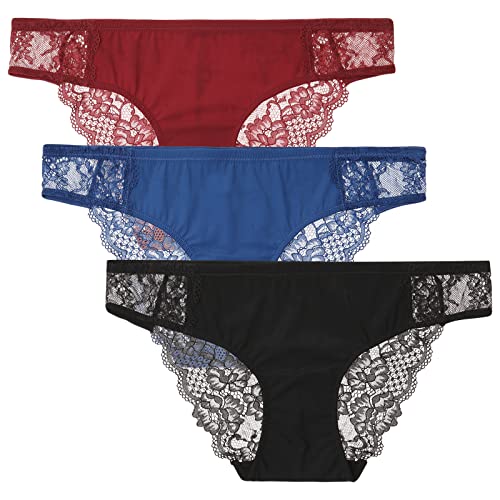 Aijolen Damen Unterwäsche Slip Spitze - Hipster Unterhosen gemütlich Atmungsaktive Panties Hipsters für Damen Höschen Multipack von Aijolen