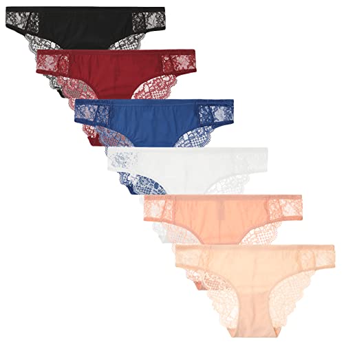 Aijolen Damen Unterwäsche Slip Spitze - Hipster Unterhosen gemütlich Atmungsaktive Panties Hipsters für Damen Höschen Multipack von Aijolen