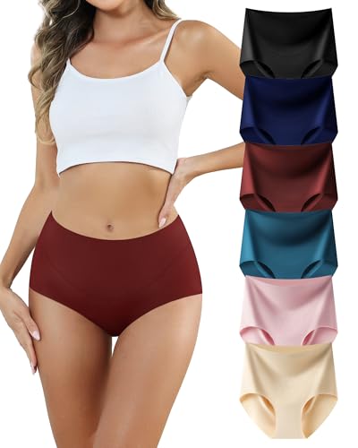 Aijolen Nahtlos Slips Unterhosen Damen Hohe Taille Bequeme High Waist Seamless Slip No Show Unterwäsche Frauen Atmungsaktiv Hipster Panties Taillenslip Schlüpfer Mehrpack 6 Aijolen Nahtlos Slips Unterhosen Damen Hohe Taille Bequeme High Waist Seamless Slip No Show Unterwäsche Frauen Atmungsaktiv Hipster Panties Taillenslip Schlüpfer Mehrpack 6 von Aijolen