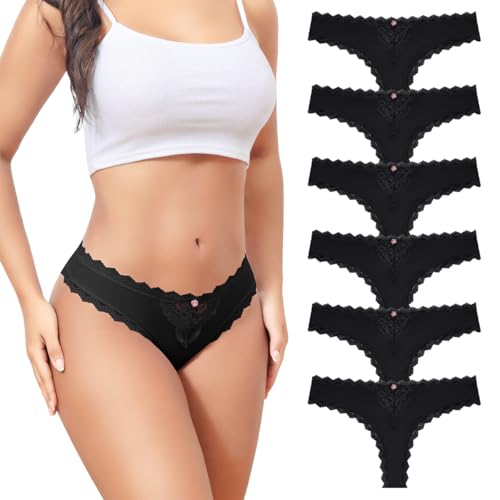 Aijolen String Femme sans Couture Sous Vetements Feminins Strings Femme et Tangas Culotte String Pour Femme Sous-Vêtements Lot de 6 S-XL von Aijolen