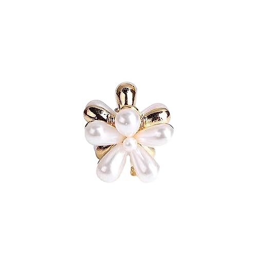 Ailan 10 Stück Mini Perlen Haarspangen, kleine mit Perlen, Haarnadel, Metall, dekorative Accessoires, für Damen und Mädchen, Hochzeit, 1Stk von Ailan