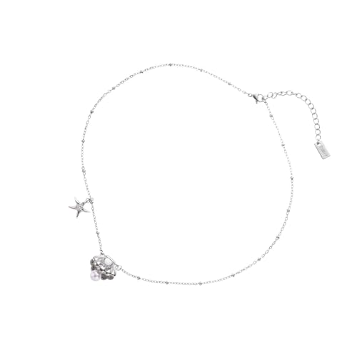 Ailan Chain Necklace Textured Damen Schmuck For Herzkette Halskette Damen Silber Herzkette Silber Collier Damen Silber Kette von Ailan