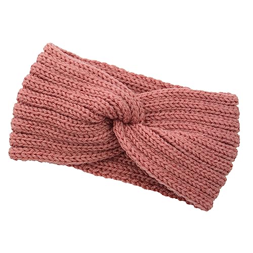 Ailan Gehäkeltes Stirnband Einfacher Stil Sport Stirnband Atmungsaktives Schweißband Kopfbedeckung Elastisches Weichheits Haarband für Yoga, Korea Rosa von Ailan