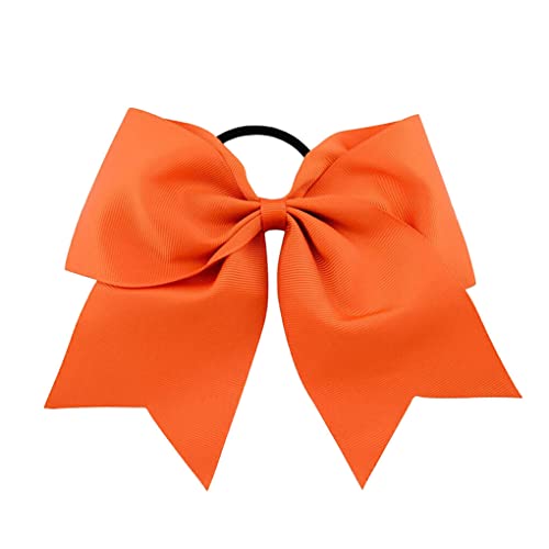 Ailan Großes Haarband, Schleife, Knoten, dick, elastisch, Ornamente, Haare, Seil, Bommel, nahtlose Haargummis für Damen, Mädchen, Accessoires, Orange von Ailan