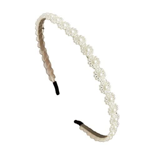 Ailan Haarschleife Perle Stirnband Schmuck Bündel Waschen Vintage Style Langlebiges süßes Geschenk Exquisiter Haushalt Damenbedarf, Typ 1 von Ailan