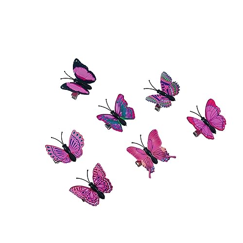 Ailan Langlebige und kostengünstige bunte Schmetterlings Clips für Frauen, exquisite Handwerkskunst, modisch und exquisit, rosa4.5cm von Ailan